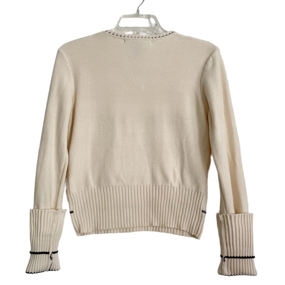 Vintage 1990’s~ Marithe Francois Girbaud~ Cream~ Pull Over Sweater Top~Sz Large - Picture 2 of 7